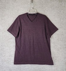 Public Rec Go To V Neck T Shirt Mens L Purple Performance Pima Cotton Athletic