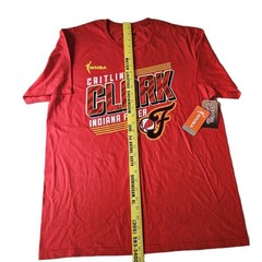 WNBA x Stitches Caitlin Clark Indiana Fever T Shirt Large Red 2025 Cotton NWT