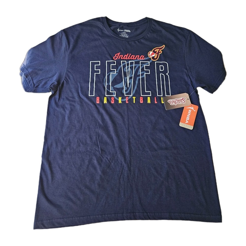 WNBA x Stitches Indiana Fever T Shirt Large Navy Blue 2025 Cotton NWT