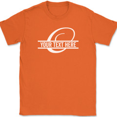 Letter O Monogram Your Text Here Custom T-Shirt Personalize Family Tee