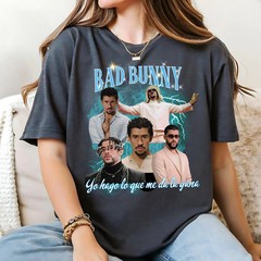 Vintage Bad Bunny Graphic Tee: 90s Retro Style Music Shirt