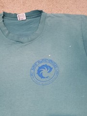 Vtg 90s Sun Faded WRV Wave Riding Vehicles Surf shirt Green Anvil Single Stitch