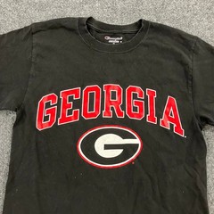 Champion T-Shirt Mens Size S Black Georgia Bulldogs NCAA Graphic Crew Neck Tee