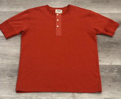 Bronson MFG Vintage Short Sleeve Henley Redwood Heritage Workwear Style Mens XL