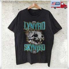 Lynyrd Skynyrd Band Shirt, Lynyrd Skynyrd Unisex Black Cotton T-shirt S-5XL