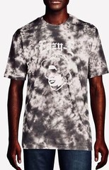 Eazy E Charcoal Sky Tie Dye Big Men’s Graphic Tee soft feel short sleeve Gray