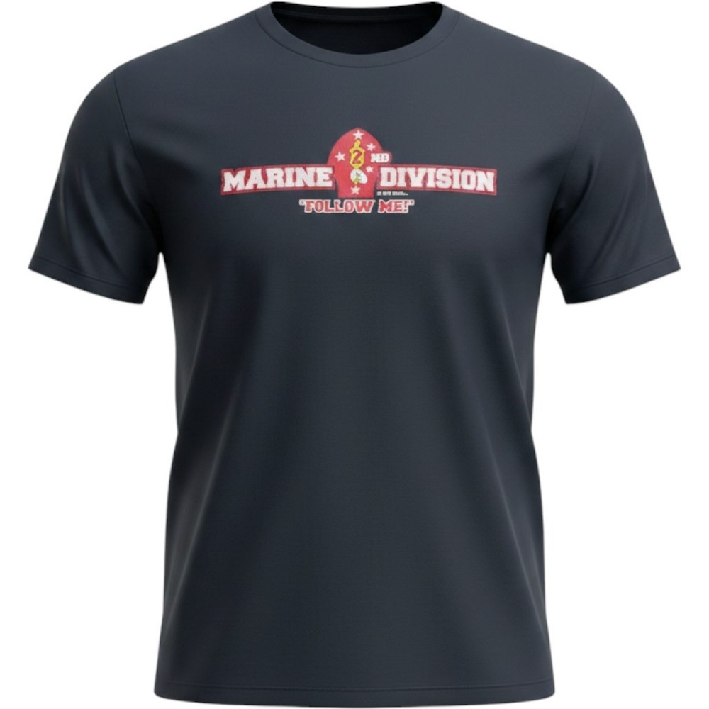 7.62 Design Men’s XL 2nd Marine Division Follow Me Graphic T-Shirt Black USMC