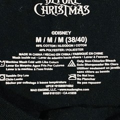Disney Nightmare Before Christmas T-Shirt Mens Med Black Jack Skellington Xmas