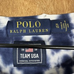 Polo Ralph Lauren Shirt Mens XL Red White Blue Tie Dyed Cotton Team USA Tee