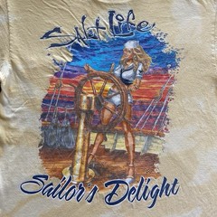 Salt Life T Shirt Mens Medium Yellow Bleach Acid Wash Fishing Sailor’s Delight