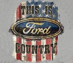 Joe Blow T’s This Is Ford Country Western Flag Barbed Wire Men’s Gray T-Shirt