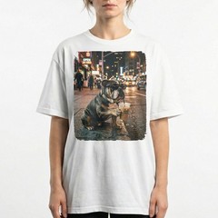 Night City Bulldog Shades Cold Brew Street Unisex T-Shirt Funny Downtown Tee
