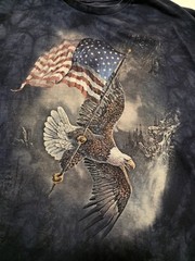 The Mountain Men’s American Flag Bald Eagle Tie Dye T-shirt Size XL