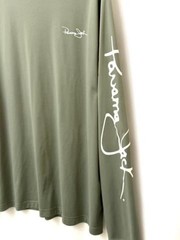 Panama Jack Long Sleeve Shirt Mens XL Olive Green Graphic Sun Protection Tee