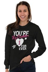 Romantic Valentine’s Day Gift Love Forever Long Sleeve T Shirt Tees For Women