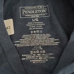 Pendleton Men Shirt L/G Navy Blue Graphic Tee Short Sleeve Print