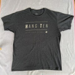 Hang Ten T Shirt Men’s Size Large Charcoal Gray Est 1960 California Surf 0174
