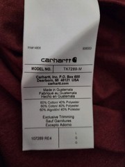 Carhartt Men’s Short Sleeve Relaxed Fit Pocket T-Shirt Red Graphic Size L