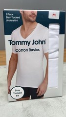 TOMMY JOHN 2 PACK STAY TUCKED V-NECK T-SHIRTS MEN’S SIZE M BRAND NEW IN BOX 🔥🔥