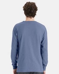 ComfortWash by Hanes Garment-Dyed Long Sleeve T-Shirt Pocket GDH250 Saltwater XL