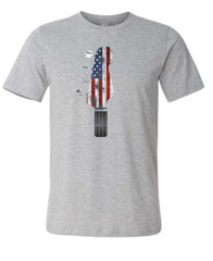 US Flag Bass Clef Patriotic Guitar Tee – Choose Your Size & Color!