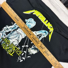 Metallica And Justice For All Long Sleeve Y2K Graphic T-Shirt Black Yazbek Men M