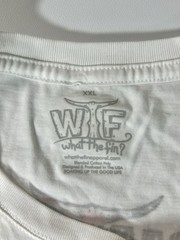 NWT What The Fin Shirt Mens XXL White American Flag Whale Patriotic Fishing Tee