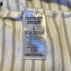 Common People Men’s Striped T-Shirt Large Short Sleeve Casual