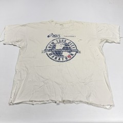 Vtg 1994 Asics NYC Marathon 25th Anniversary Volunteer Distressed Mens Shirt 2XL