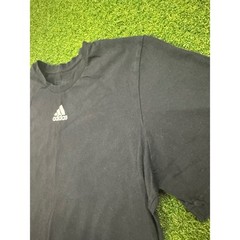 Adidas Mens Black Short Sleeve Center Logo Graphic T-Shirt Size Large Normal Fit