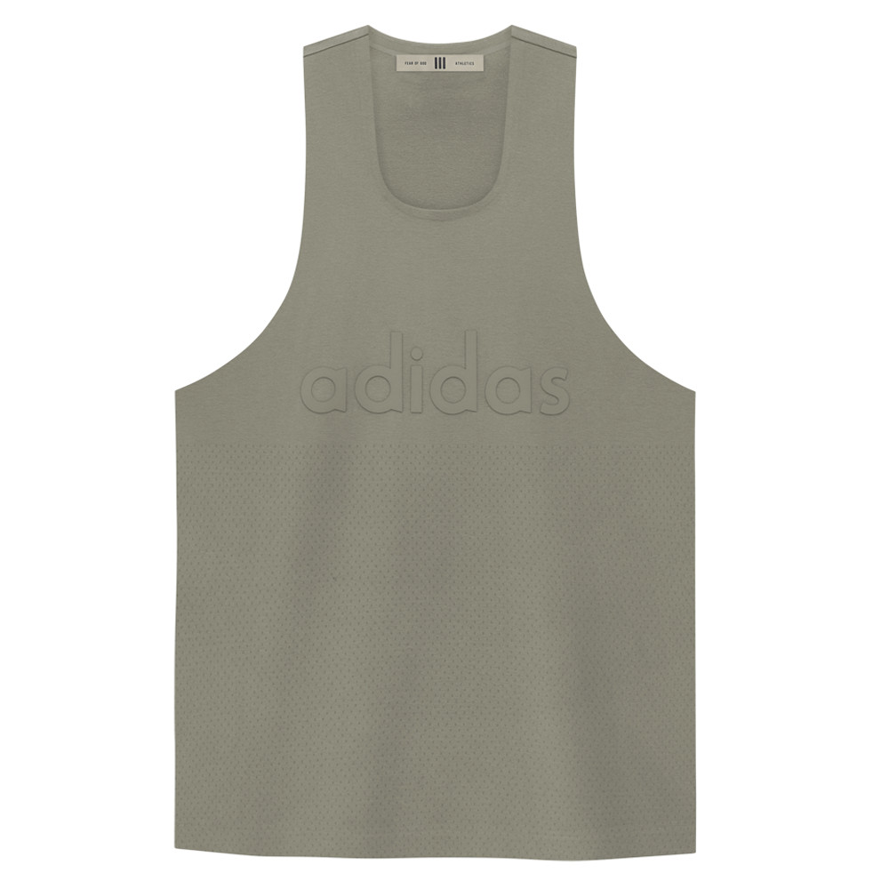 adidas Fear Of God Athletics Crew Neck Tank Top Mens Grey Casual Athletic IM608
