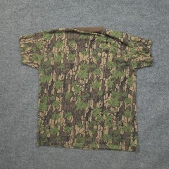 Vintage Camouflage T Shirt Adult Medium Brown Green Tree Bark Ace Sportswear 80s