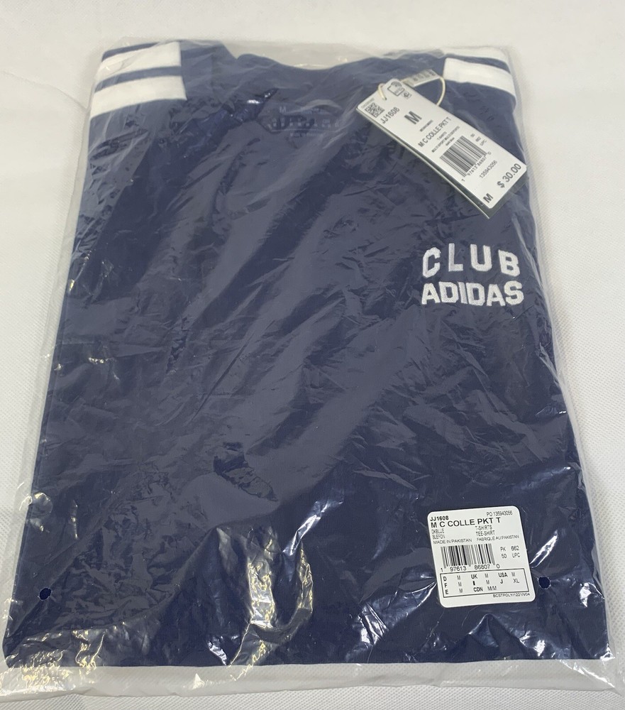 Adidas Men’s Code Collegiate Club Medium Graphic T-Shirt Dark Blue New with Tags