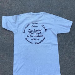 Vintage 80s Lawrenceburg Speedway “America’s Track” Racing T-Shirt – Size M