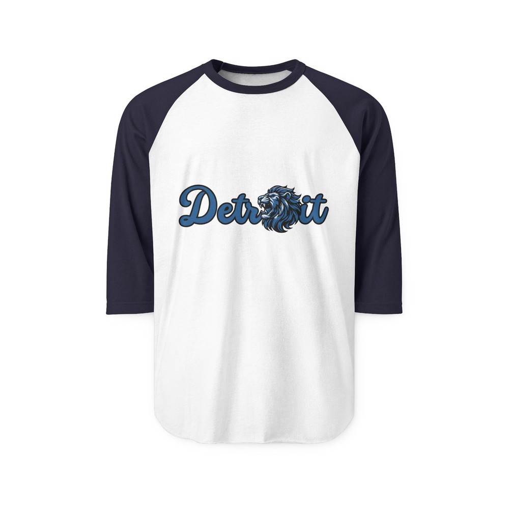 Detroit Lions Unisex Raglan Shirt Casual Football Tee Gift for Sports Fans