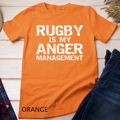 Funny Rugby Quote Vintage Gift Rugby is My Anger Management Unisex T-shirt