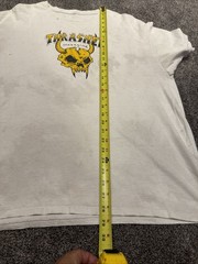 Thrasher Magazine Mens Size Large Vintage White T-Shirt. Awesome Grunge/Stain