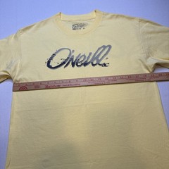 O’neill Shirt Size M Soft Yellow Surfing First Name in the Water Cotton #0085