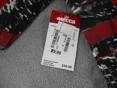 Vintage Mecca Shirt Short Sleeve Mens Medium Button Down Check Red Black AOP NWT