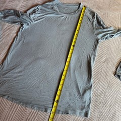 Free Fly Mens Bamboo Long Sleeve Shirt Blue Gray Thumbholes Size Medium