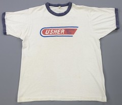 Rare VTG SCREEN STARS Usher Corporation Triple D Appliance Ringer T Shirt 80s XL