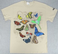 BUTTERFLIES OF THE WORLD-Moths Butterfly Insect Bugs Nature 2-sided T shirt S-XL