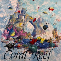 Vintage 1992 Coral Reef Aquatic Paradise Liquid Blue T-Shirt Men XL Tie Dye Fish