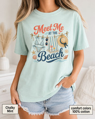 Meet Me at the Beach Shirt, Comfort Colors Coastal Summer Tee, Beach Gift
