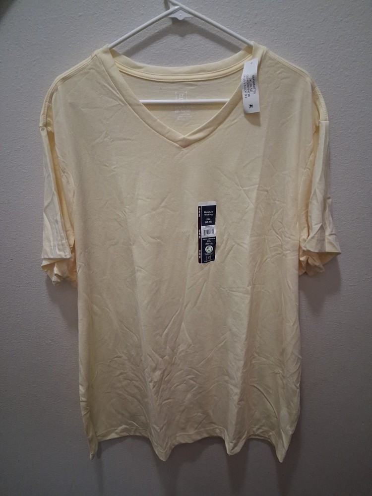 Mens George Size 2XL 50-52 V-Neck Short Sleeve Tee Shirt NWT