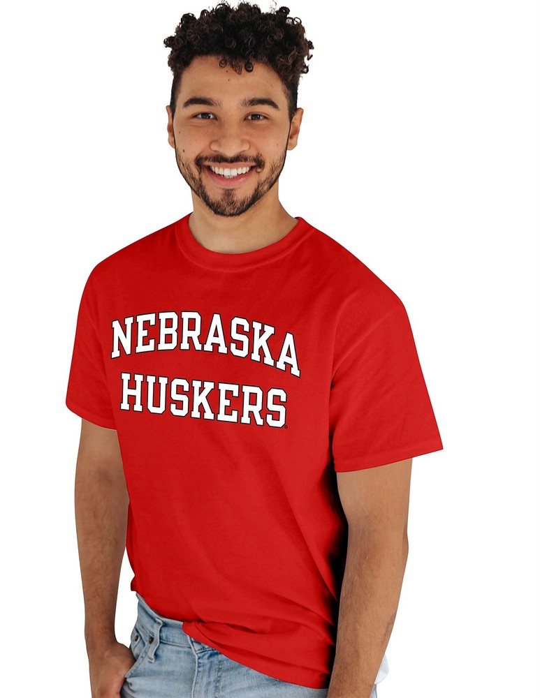 Blue 84 Mens Nebraska Cornhuskers T-Shirt Arched Team Color Team Color X-Large