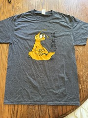 UC Santa Cruz UCSC Zen Banana Slug T Shirt ADULT Medium M Heather Gray
