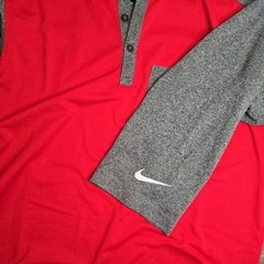 Nike Dri-Fit Gray and Red UGA Georgia Bull Dogs Mens M 3/4 Lenth Tshirt