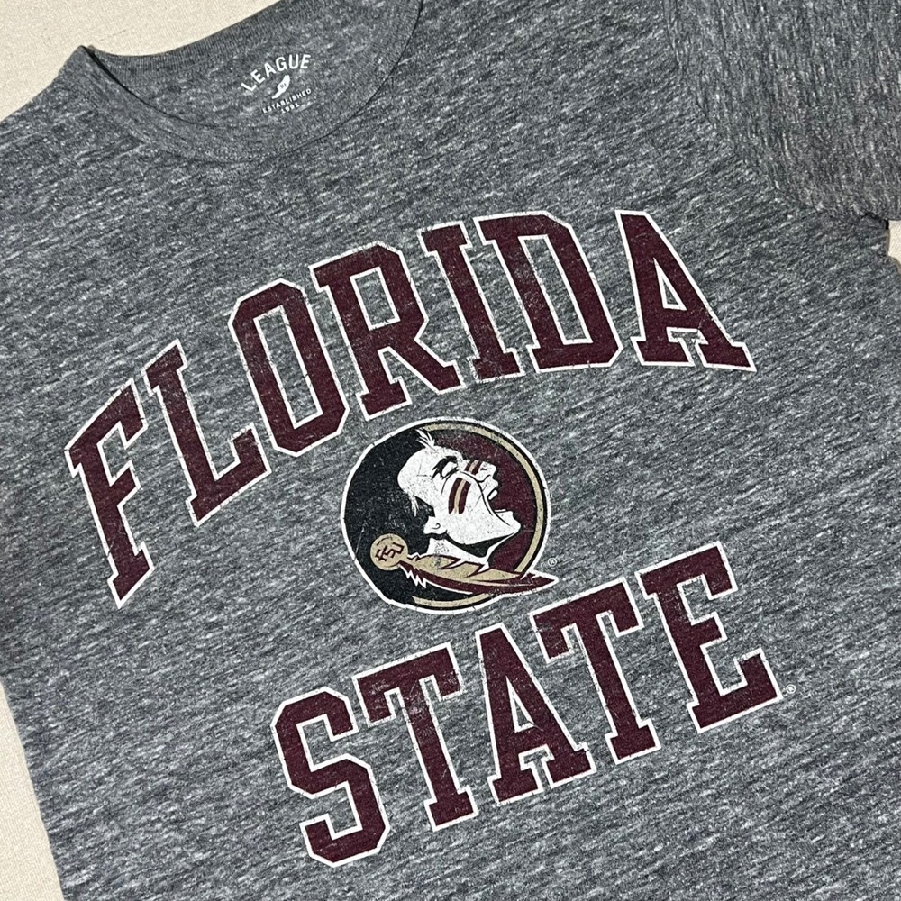 Florida State Seminoles League Heather Gray T Shirt Small NCAA Football