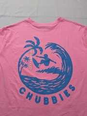 New Mens Chubbies Surfer POCKET TShirt Size XL Hot Pink